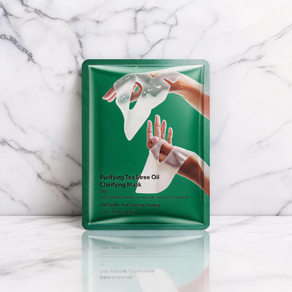 Rensende Tea Tree Oil klarerende sheet-maske